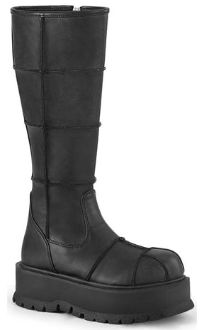 SLACKER-230 Vegan Leather Boots-Demonia-Tragic Beautiful