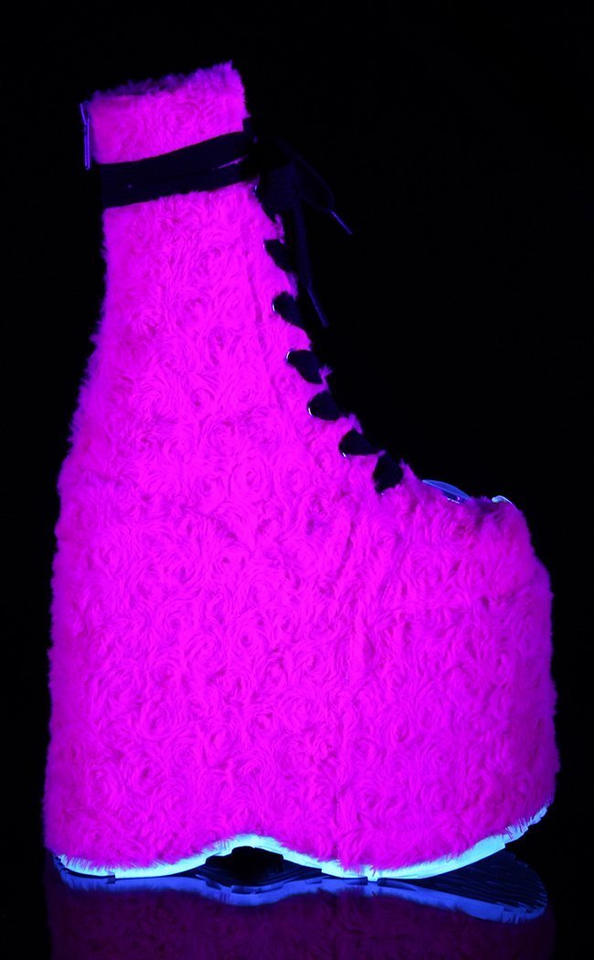 SLAY-206 Hot Pink Platform Boots-Demonia-Tragic Beautiful
