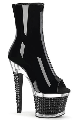 SPECTATOR-1012 Black Patent Ankle Boots-Pleaser-Tragic Beautiful