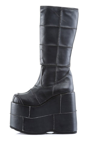 Demonia STACK-301 Black Vegan Platform Boots | Gothic Shoes Australia