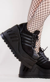 STOMP-08 Black Platform Sneakers-Demonia-Tragic Beautiful