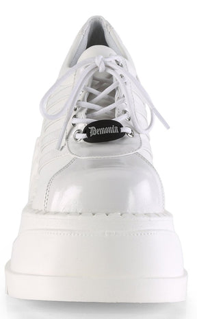STOMP-08 White Platform Sneakers-Demonia-Tragic Beautiful