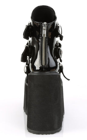SWING-105 Black Patent Boots-Demonia-Tragic Beautiful