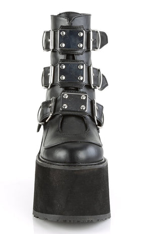 SWING-105 Black Matte Boots-Demonia-Tragic Beautiful