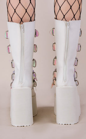 SWING-230 White Boots (AU Stock)-Demonia-Tragic Beautiful