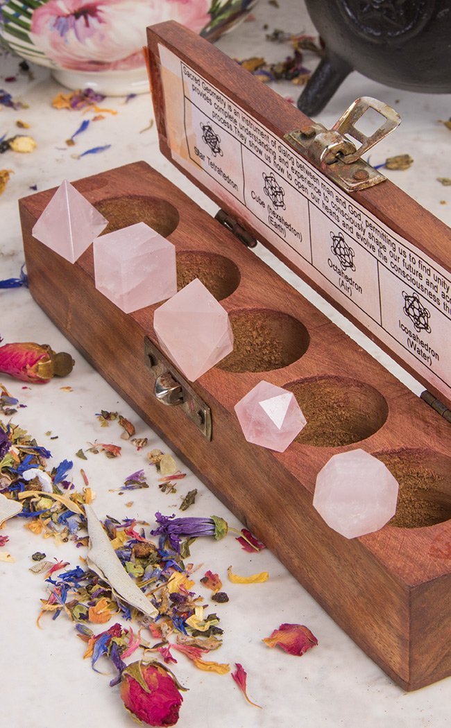 Sacred Geometry Set | Rose Quartz-Crystals-Tragic Beautiful