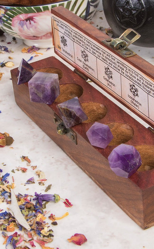 Sacred Geometry Gem Set | Wicca Pagan Crystals | Witchcraft Australia