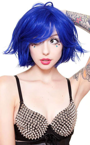 Sapphire Blue Bobbed Wig-Beauty-Rockstar Wigs-Tragic Beautiful