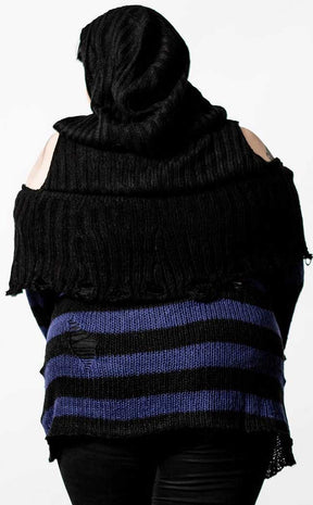 Sapphire Hooded Knit Sweater-Killstar-Tragic Beautiful