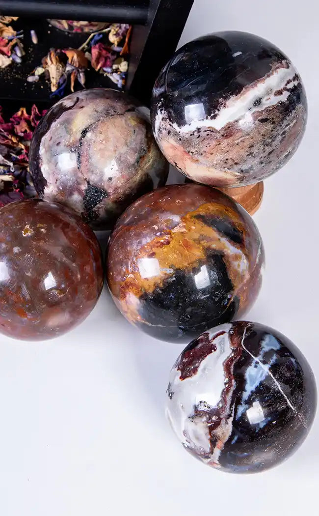 Sardonyx Spheres-Crystals-Tragic Beautiful