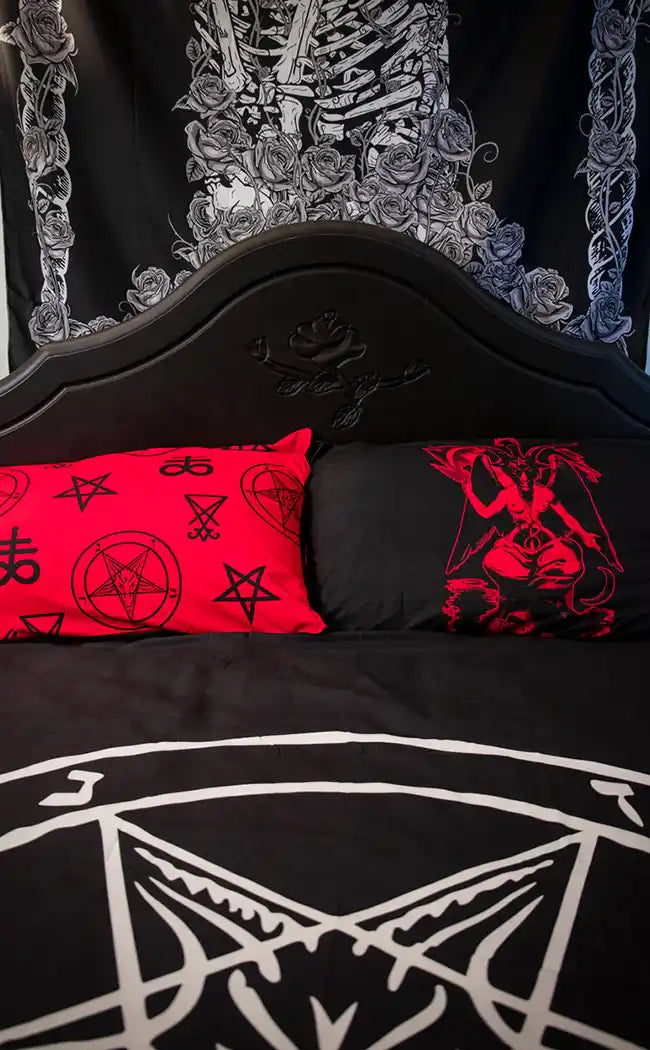 Satanic Red Pillow Slip Set-Wake N Bake-Tragic Beautiful