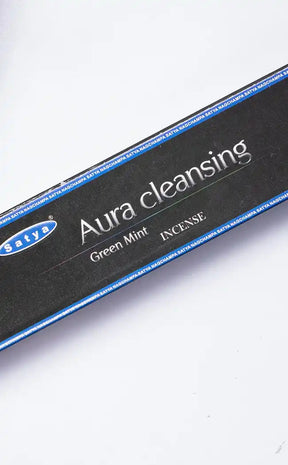 Satya Aura Cleansing Incense | Green Mint-Incense-Tragic Beautiful