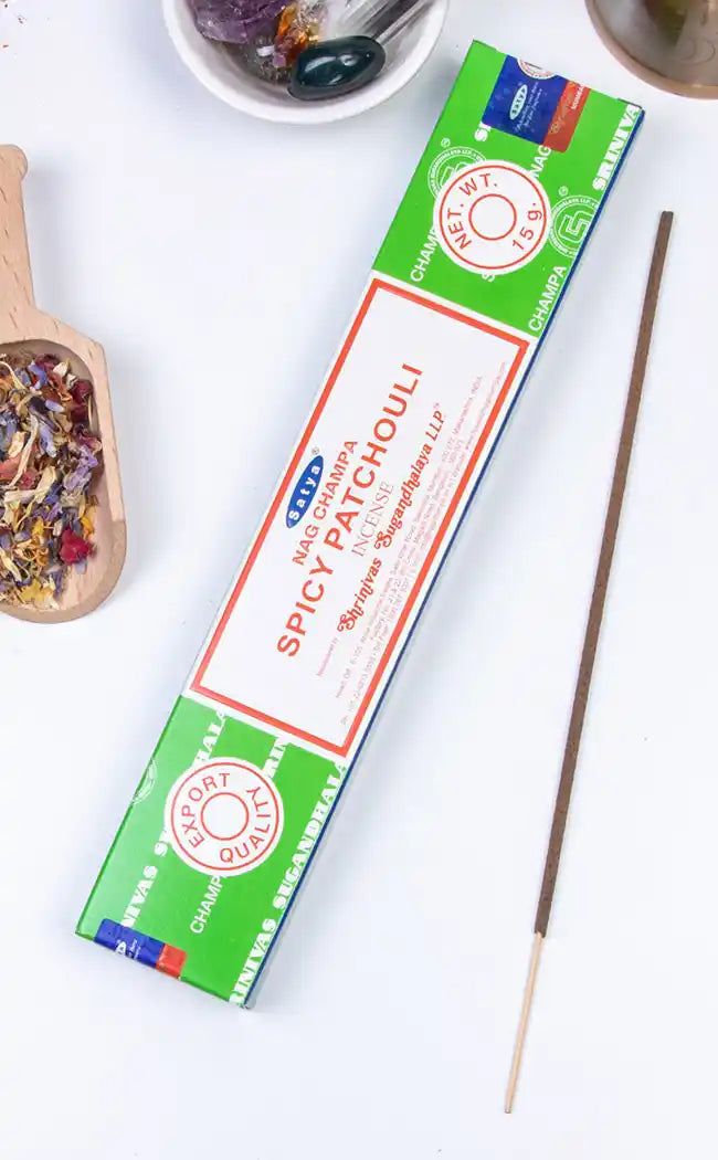 Satya Spicy Patchouli Incense Sticks-Incense-Tragic Beautiful