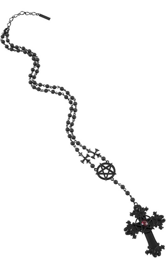 Say Your Prayers Rosary Necklace | Black-Killstar-Tragic Beautiful