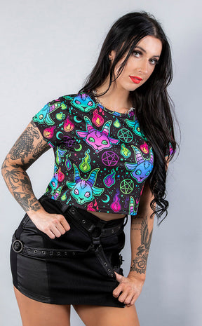 Screamin' Demon Crop Tee-Drop Dead Gorgeous-Tragic Beautiful