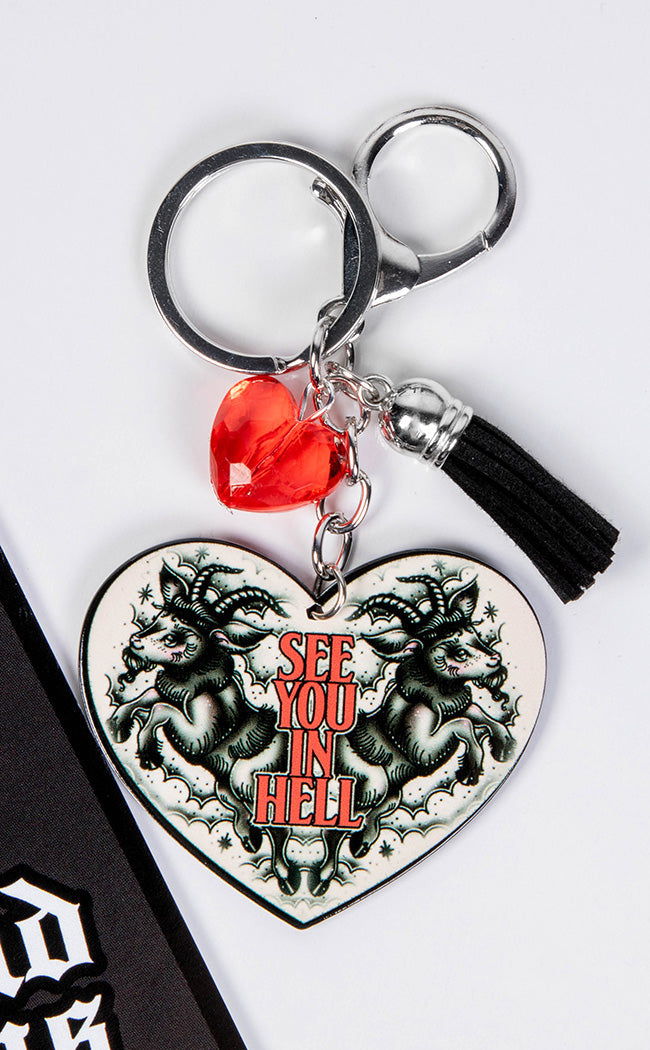 See You In Hell Keyring-Drop Dead Gorgeous-Tragic Beautiful
