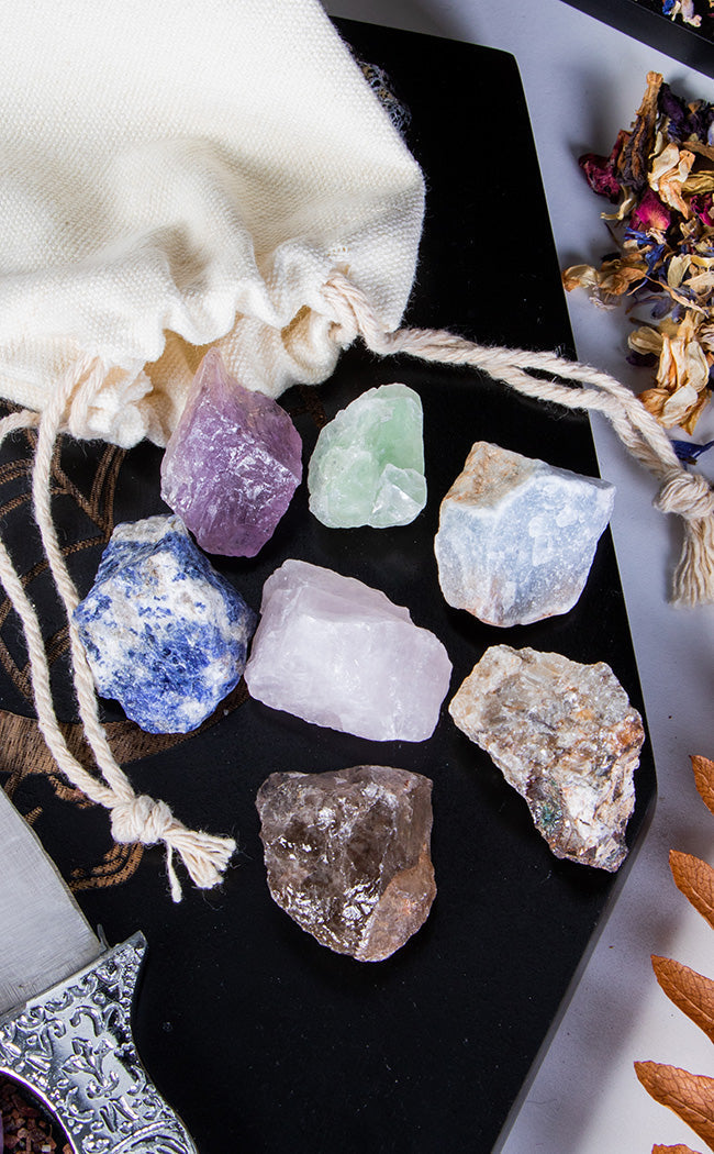 Selenite Chakra Crystal Grid & Charging Plate-Crystals-Tragic Beautiful