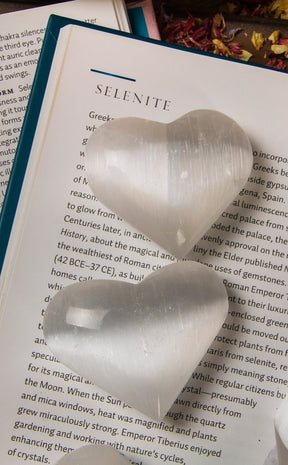 Selenite Heart-Crystals-Tragic Beautiful