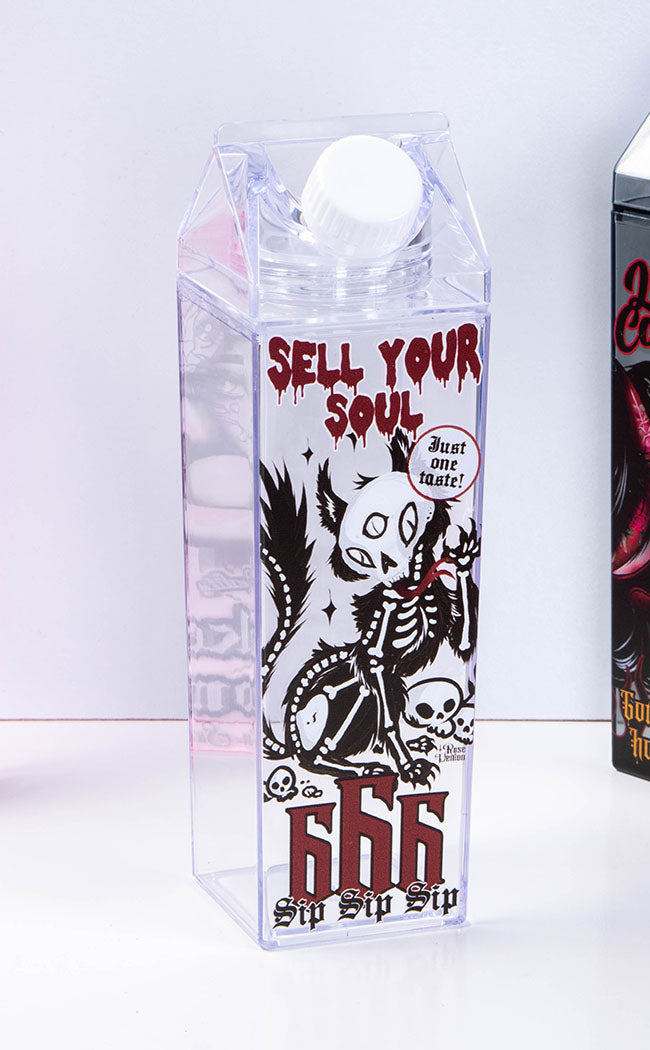 Sell Your Soul Carton Drink Bottle-Rose Demon-Tragic Beautiful