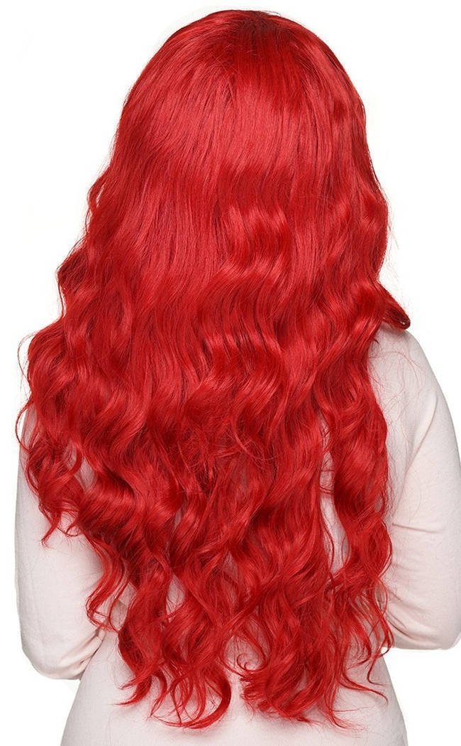 Serafina Long Crimson Wavy Wig-Rockstar Wigs-Tragic Beautiful