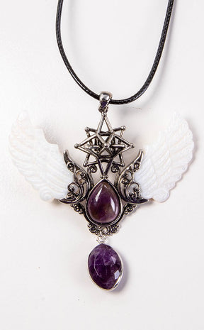 Seraph Pendant Necklace | Amethyst-Gothic Jewellery-Tragic Beautiful