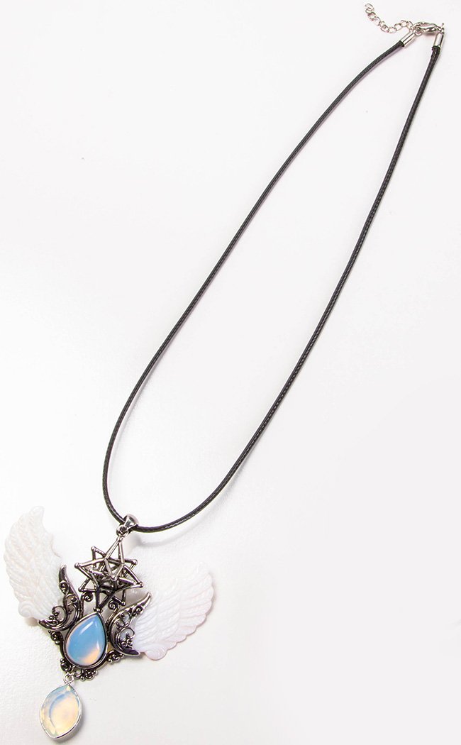 Seraph Pendant Necklace | Moonstone-Gothic Jewellery-Tragic Beautiful