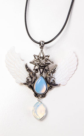 Seraph Pendant Necklace | Moonstone-Gothic Jewellery-Tragic Beautiful