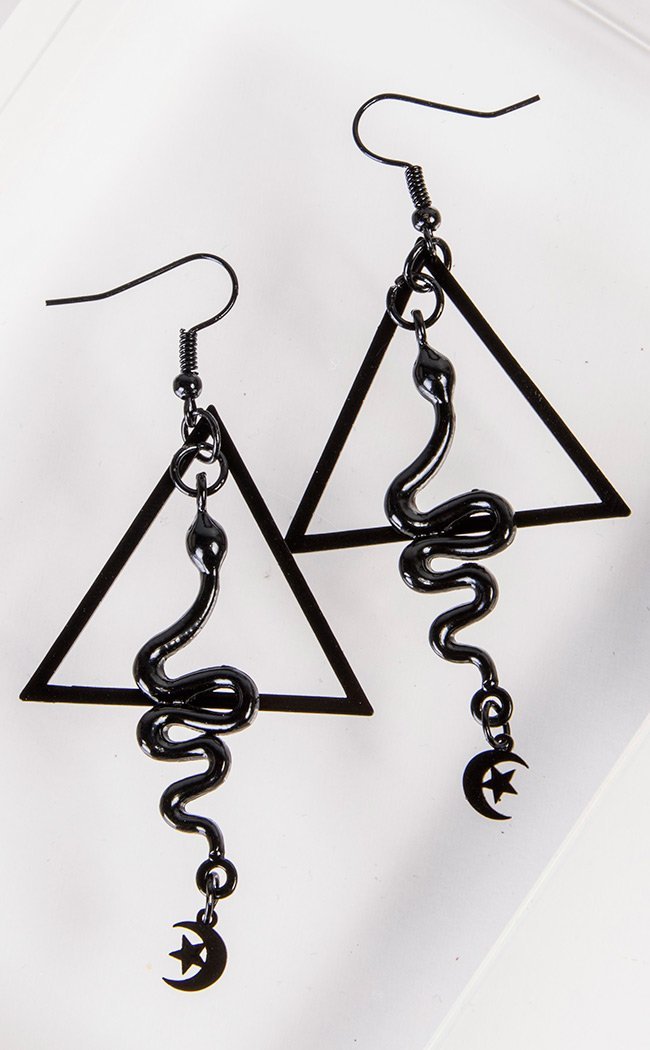 Serpens Prism Earrings-Gothic Jewellery-Tragic Beautiful