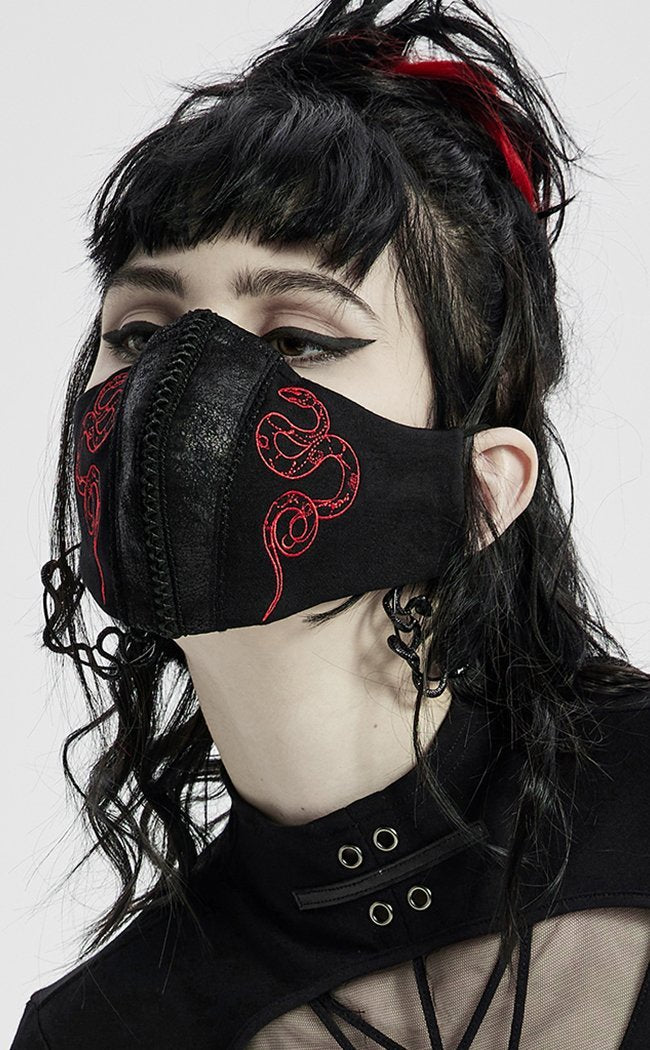 Serpentine Face Mask-Punk Rave-Tragic Beautiful