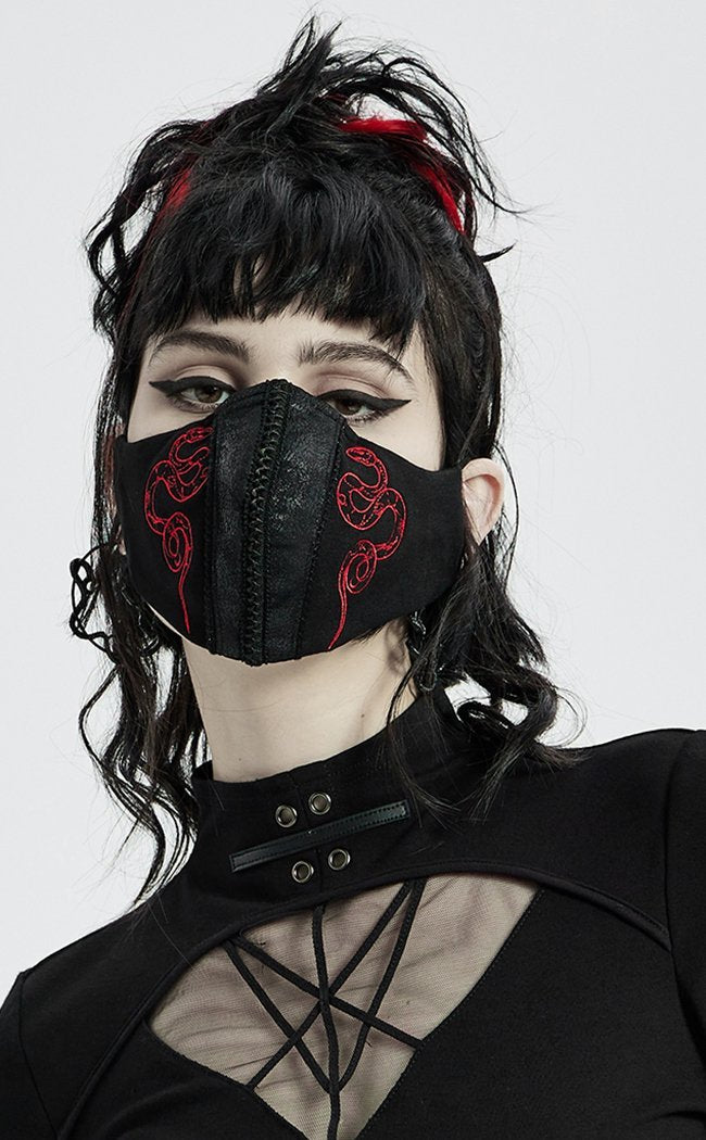 Serpentine Face Mask-Punk Rave-Tragic Beautiful