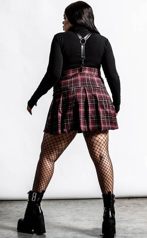 Women Sexy Plaid Overall Dress Mini Skater Suspender Skirt Pleated A-Line  Skirt | eBay