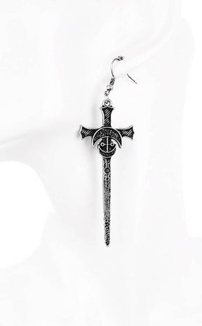 Silver Sword Earrings-Restyle-Tragic Beautiful