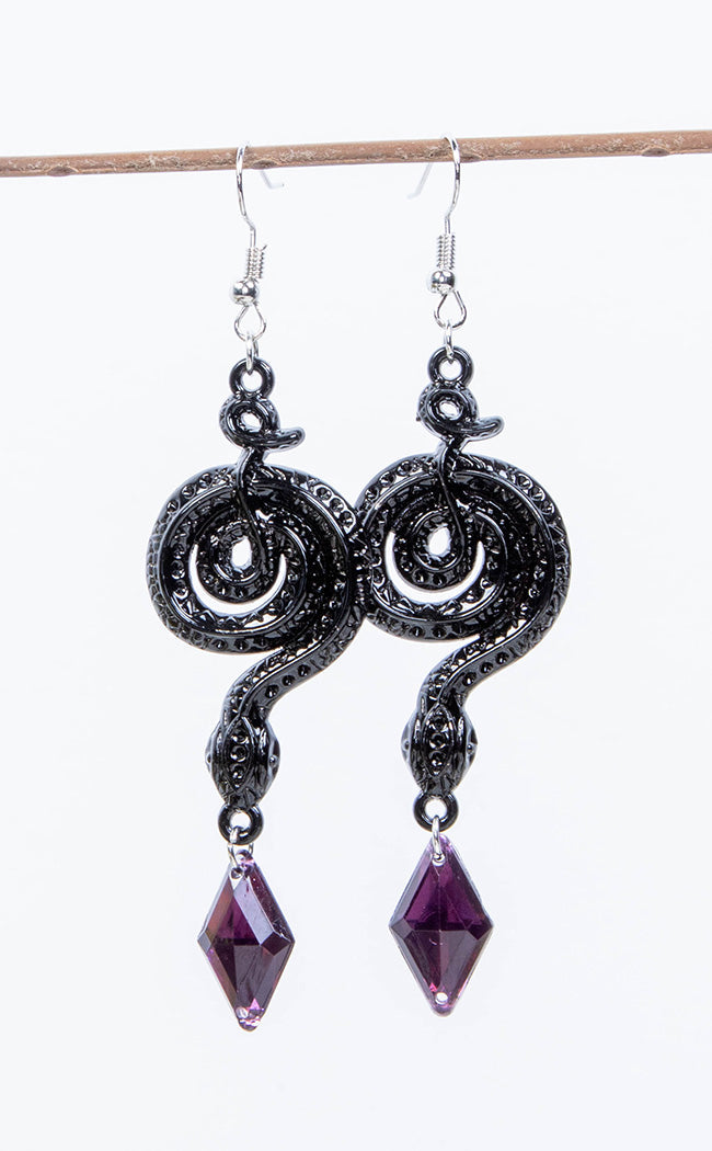 Slither & Treble Gem Earrings-Gothic Jewellery-Tragic Beautiful