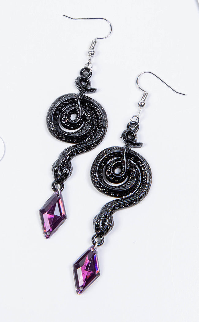 Slither & Treble Gem Earrings-Gothic Jewellery-Tragic Beautiful