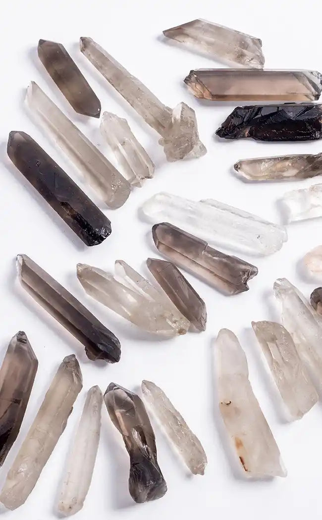 Smoky Quartz Crystal Points Minis x 5-Crystals-Tragic Beautiful