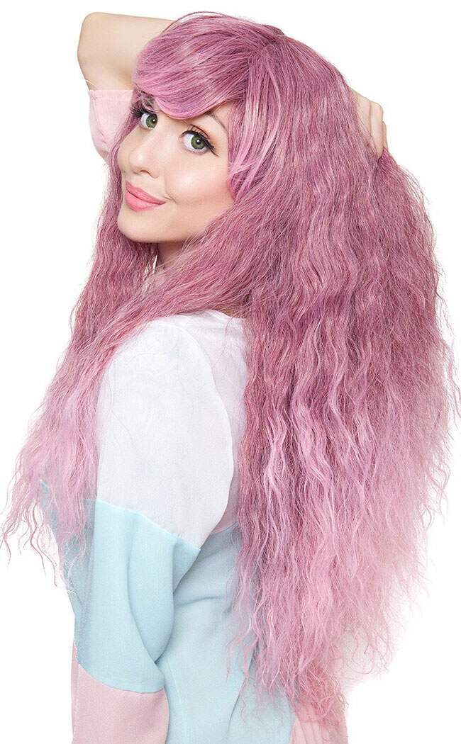 Spirit Song Long Wavy Rose Pink Wig-Rockstar Wigs-Tragic Beautiful
