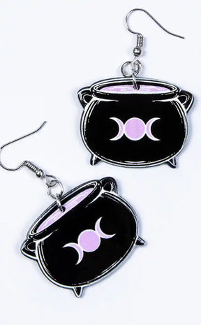 Stirring Up Magic Cauldron Earrings-Gothic Jewellery-Tragic Beautiful