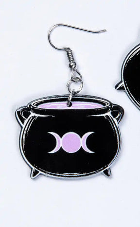 Stirring Up Magic Cauldron Earrings-Gothic Jewellery-Tragic Beautiful