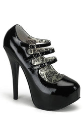 TEEZE-05 Black Patent Heels-Bordello-Tragic Beautiful