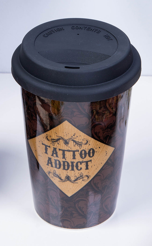 Tattoo Addict Travel Mug-Homewares-Tragic Beautiful