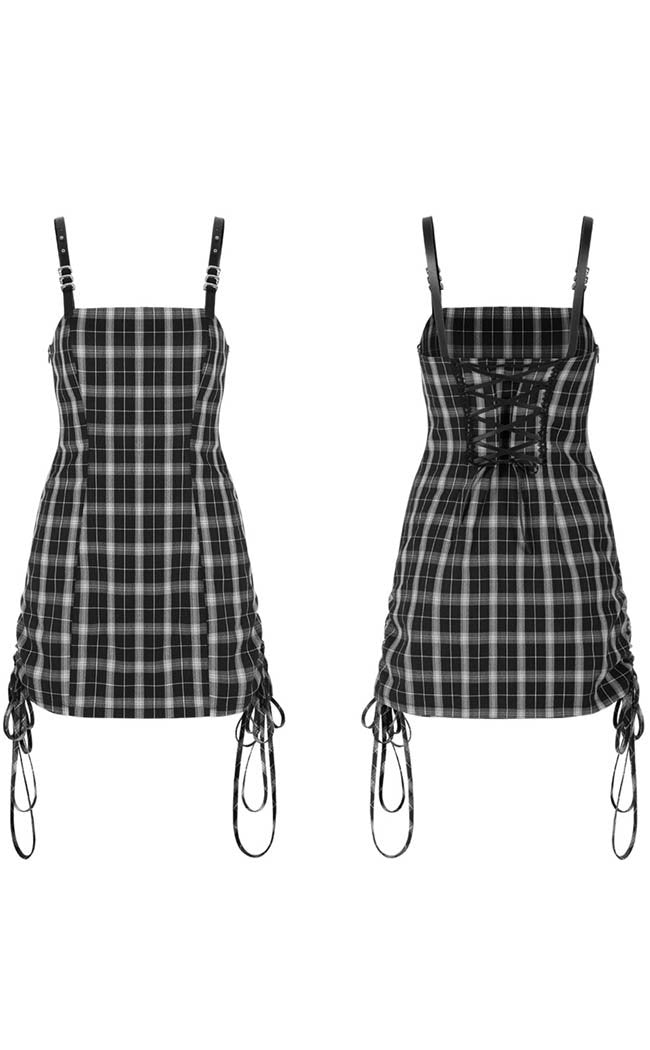 Teeny Tina Checkered Dress | Black & White-Punk Rave-Tragic Beautiful