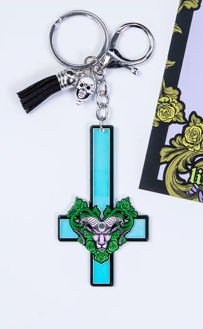 The Devil Herself Holographic Keychain | Goth Jewellery & Accessories