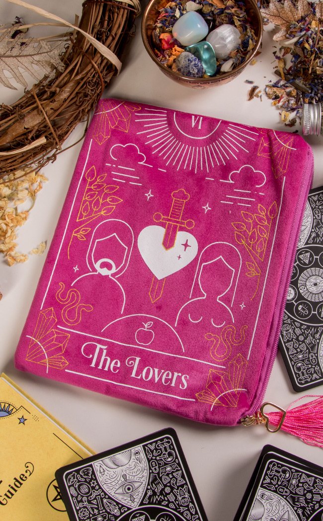 The Lovers Tarot Card Zippered Bag-Homewares-Tragic Beautiful