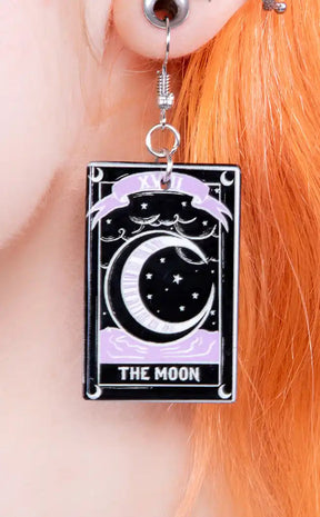 The Moon Tarot Earrings-Gothic Jewellery-Tragic Beautiful