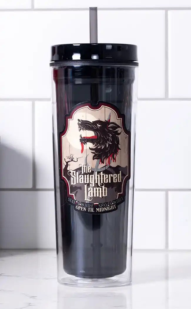 The Slaughtered Lamb Cold Brew Tumbler-Drop Dead Gorgeous-Tragic Beautiful
