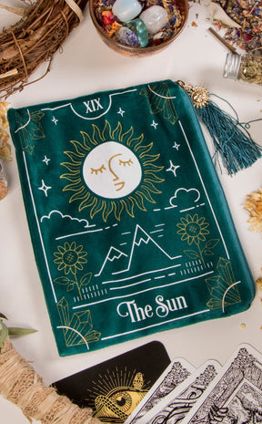 The Sun Tarot Card Zippered Bag-Homewares-Tragic Beautiful
