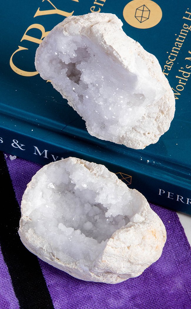 Thunder Egg Crystal Geode | Clear Calcite-Large-Crystals-Tragic Beautiful
