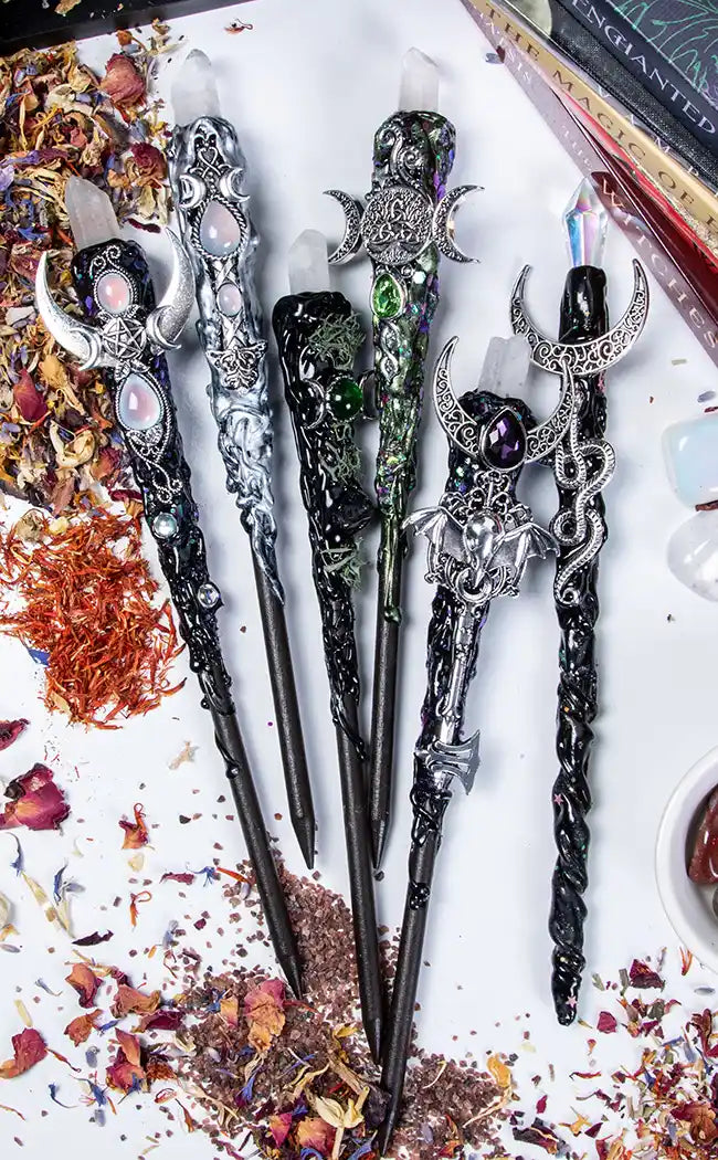 Triple Goddess Crystal Wand-Witchcraft Supplies-Tragic Beautiful