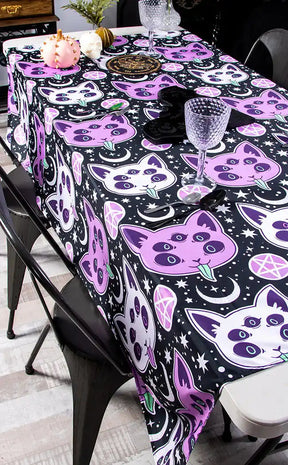 Trippy Kitty Tablecloth or Tapestry-Drop Dead Gorgeous-Tragic Beautiful