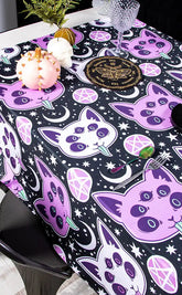 Trippy Kitty Tablecloth or Tapestry-Drop Dead Gorgeous-Tragic Beautiful